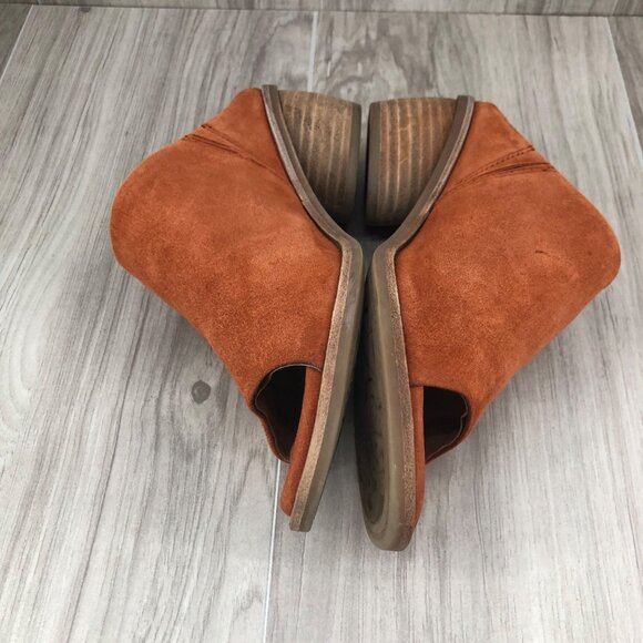 Sofft Mules Womens 7M Carrey Orange Suede Slip On Open Toe Comfort Shoes - Picture 8 of 12